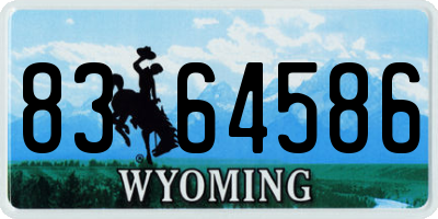WY license plate 8364586