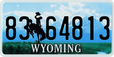 WY license plate 8364813