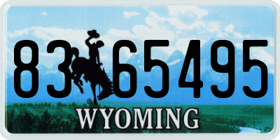 WY license plate 8365495