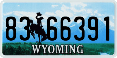 WY license plate 8366391