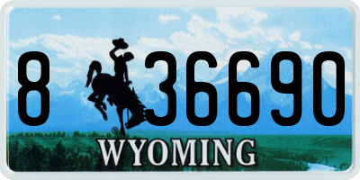 WY license plate 836690