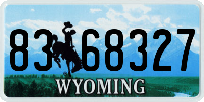 WY license plate 8368327