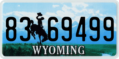 WY license plate 8369499