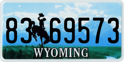 WY license plate 8369573