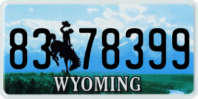 WY license plate 8378399