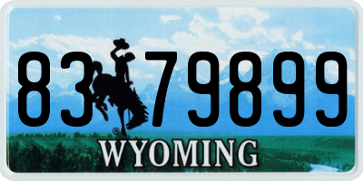 WY license plate 8379899