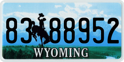 WY license plate 8388952