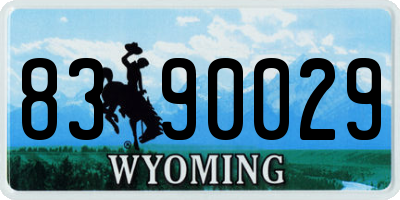 WY license plate 8390029