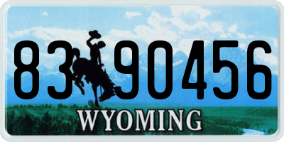 WY license plate 8390456