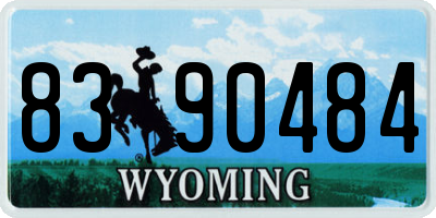 WY license plate 8390484