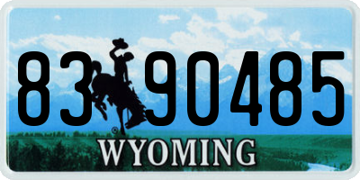 WY license plate 8390485