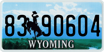 WY license plate 8390604