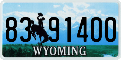 WY license plate 8391400