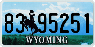WY license plate 8395251