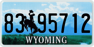WY license plate 8395712