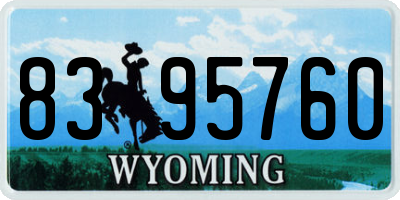 WY license plate 8395760