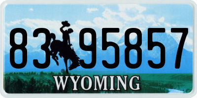 WY license plate 8395857