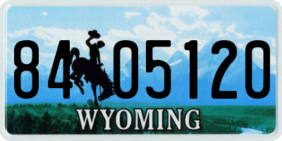 WY license plate 8405120