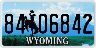 WY license plate 8406842