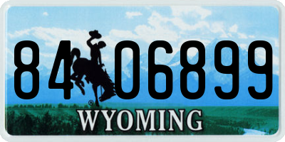 WY license plate 8406899