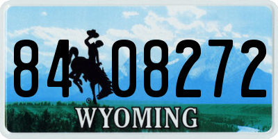 WY license plate 8408272