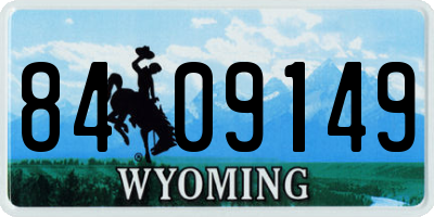 WY license plate 8409149