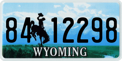 WY license plate 8412298
