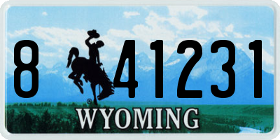 WY license plate 841231