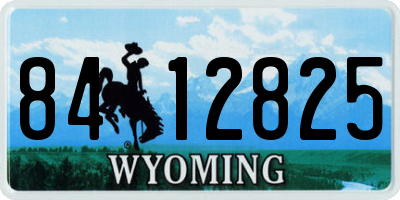 WY license plate 8412825