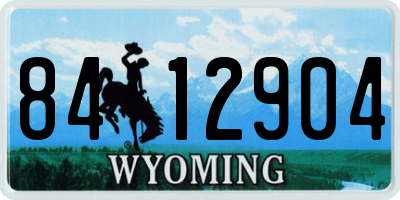 WY license plate 8412904