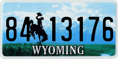 WY license plate 8413176