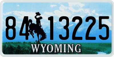 WY license plate 8413225