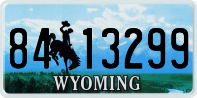 WY license plate 8413299