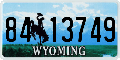 WY license plate 8413749