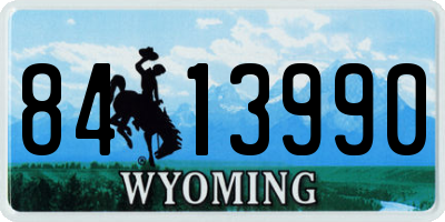 WY license plate 8413990