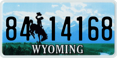 WY license plate 8414168