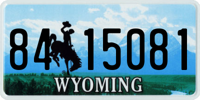 WY license plate 8415081