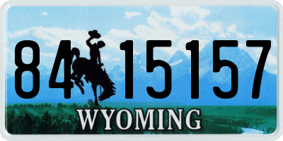 WY license plate 8415157