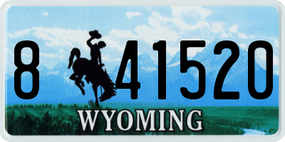 WY license plate 841520