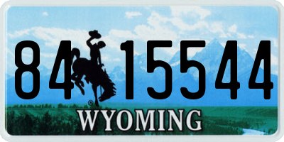 WY license plate 8415544