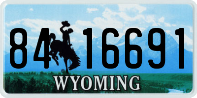 WY license plate 8416691