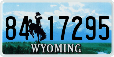 WY license plate 8417295