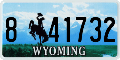 WY license plate 841732