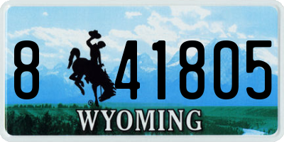 WY license plate 841805