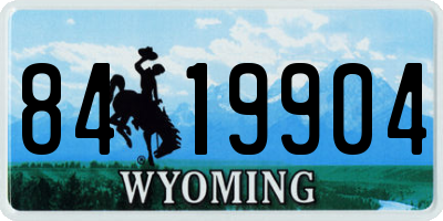 WY license plate 8419904