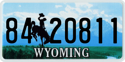 WY license plate 8420811