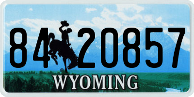 WY license plate 8420857