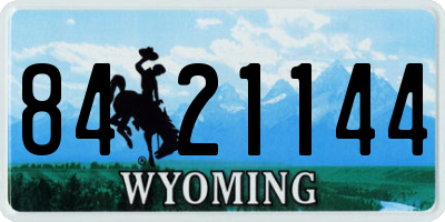 WY license plate 8421144