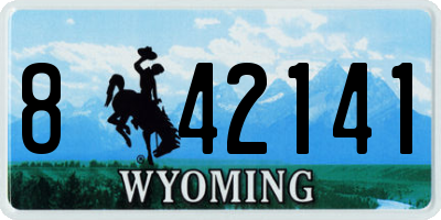 WY license plate 842141