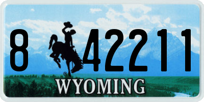 WY license plate 842211
